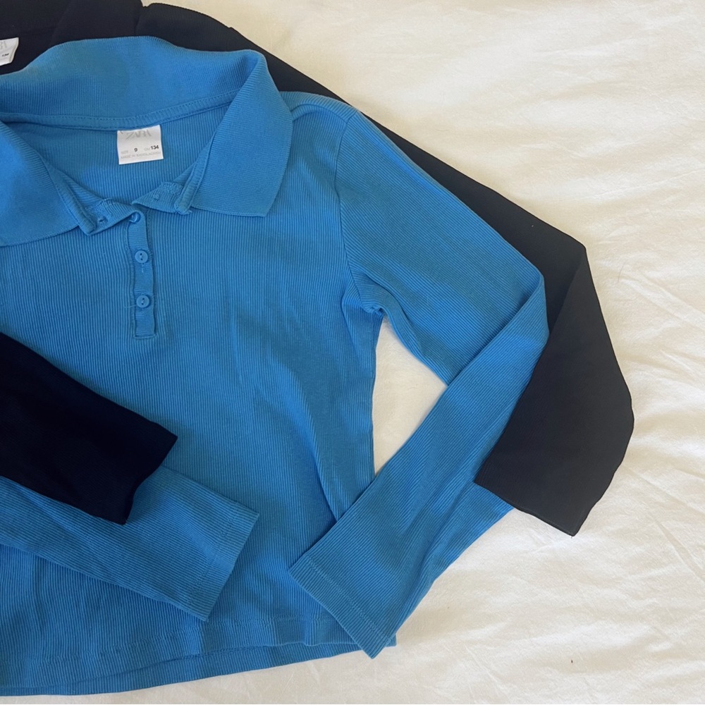Zara Girls Collared Long Sleeve Henley Bundle‎ - Picture 3 of 4